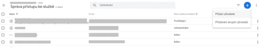 ga pridani 3 | Jak nasdílet přístupy do Google Analytics