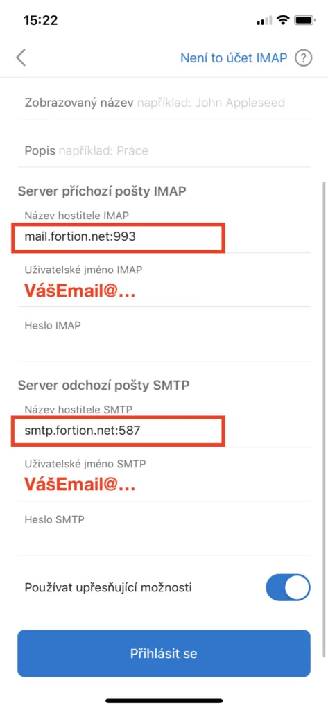 outlook iphone 1 | Jak propojit email s poštovním klientem?