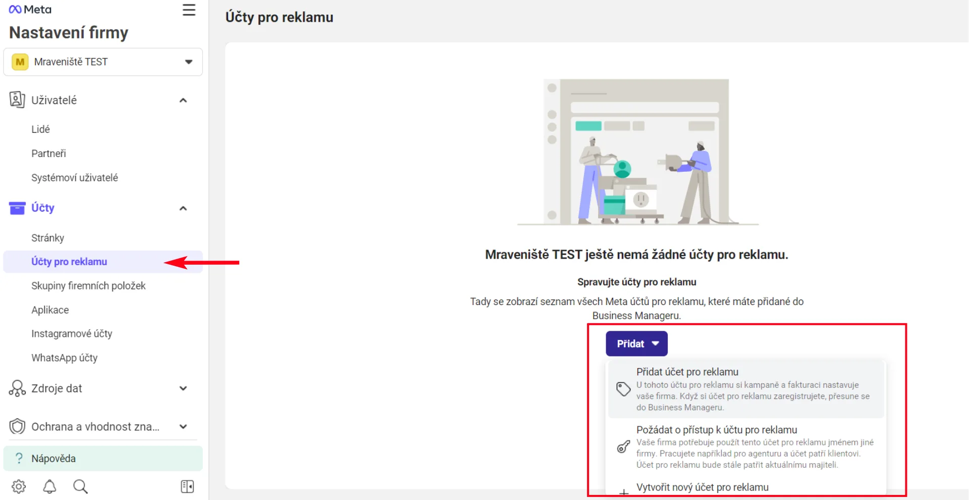 Vytvoření reklamního účtu v Meta Business Manageru | Meta Business Manager – založení a nasdílení přístupů